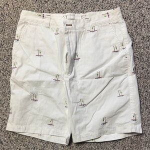 White Embroidered Men Shorts J. McLaughlin